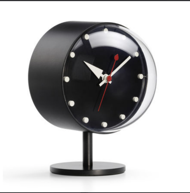Desk Clock - Night Clock: George Nelson, 1947/1953 - Black